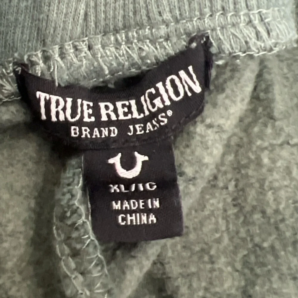 True Religion Men’s Jogger Sweatpants Green Logo XL‎